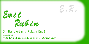 emil rubin business card